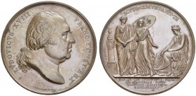 FRANCE. 
 Louis XVIII, 1815-1824. Médaille en bronze ND, par Andrieu, Puymaurin et Galle. Retour en Autriche de Marie Thérèse Charlotte de Boubon. Av...