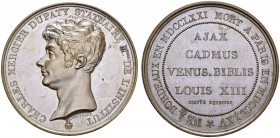 FRANCE. 
 Charles X, 1824-1830. Médaille en cuivre 1829, par Gatteaux. Statue équestre de Louis XIII à Paris par Charles Dupaty. Louis-Marie-Charles-...