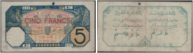 FRANCE / AFRIQUE EQUATORIALE FRANCAISE. 
 Banque de l'Afrique Occidentale. 5 Francs 01.02.1904, Saint Louis (Sénégal). Pick 5Fa.
 TB tache