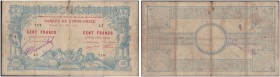 FRANCE / NOUVELLE-CALEDONIE. 
 Banque de l'Indochine. 100 Francs 4 Mars 1914, Nouméa. Type IV avec 4 dates de décrets. Le 31 mars 1967, des 317 000 b...