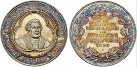 GERMANY. Hamburg. 
 Silver medal 1883 by W. Mayer. 400th anniversary of Martin Luther's birth. 38.27 g.
 UNC