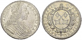 GERMANY. Regensburg. 
 Karl VII, 1740-1745. 1/2 Taler ND ICB. KM 297. AR. 14.60 g.
 Nice AU