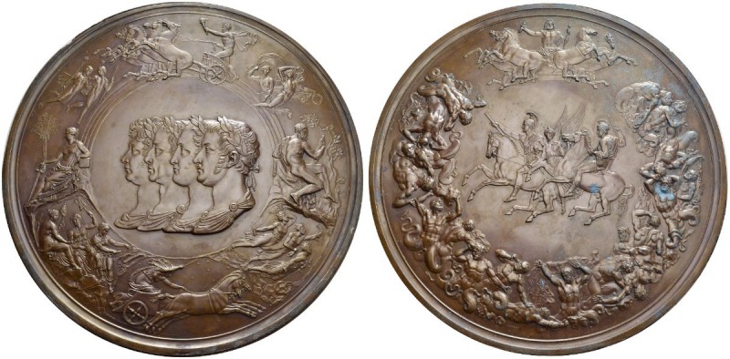GREAT BRITAIN. 
 George III, 1760-1820. Bronze medal 1815. The Great Medal of W...