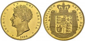 GREAT BRITAIN. 
 George IV, 1820-1830. 5 Pounds 1826. Spink 3797; KM 702. AU. 15.98 g.
 PR 62+ DCAM PCGS