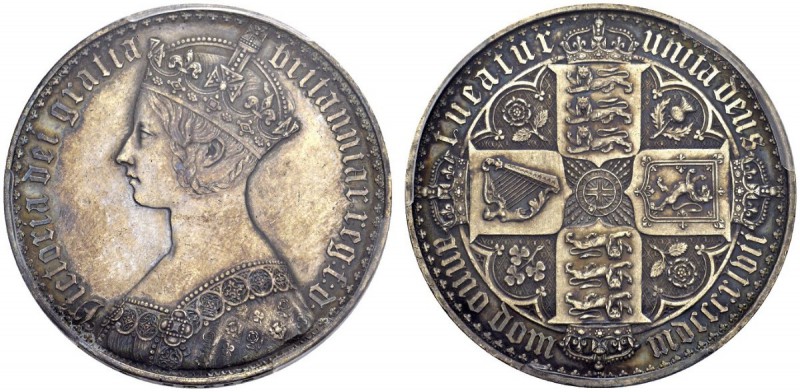 GREAT BRITAIN. 
 Victoria, 1837-1901. Crown 1847. Gothic type. Spink 3883; KM 7...