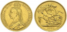 GREAT BRITAIN. 
 Victoria, 1837-1901. 2 £ 1887. Spink 3865; KM 768. AU. 15.98 g.
 Nice AU