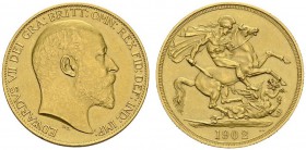 GREAT BRITAIN. 
 Edward VII, 1901-1910. 2 £ 1902. Matte finish. Spink 3868; KM 806. AU. 15.99 g.
 UNC PROOF