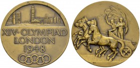 GREAT BRITAIN. 
 George VI, 1936-1952. Bronze Medal 1948. XIV Olympiad London. Gad 2. BR. 64.28 g.
 Nice UNC