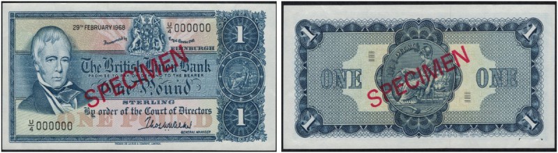 GREAT BRITAIN. Scotland. 
 The British Linen Bank. 1 Pound 29th February 1968. ...