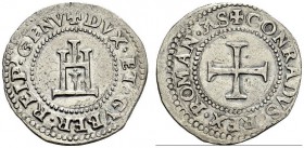 ITALY. Genova. 
 Dogi Biennali, 1528-1797. Cavallotto ND. AR. 3.28 g.
 VF+
