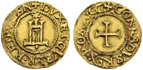 ITALY. Genova. 
 Dogi Biennali, 1528-1797. Scudo d'Oro del Sole (1528-1541). CG. CNI/III, 207. AU. 3.37 g.
 AU