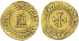 ITALY. Genova. 
 Dogi Biennali, 1528-1797. Scudo d'Oro del Sole (1528-1541). IA. CNI/III, 257. AU. 3.38 g.
 XF cleaned