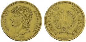 ITALY. Napoli. 
 Gioacchino Murat, 1808-1815. 40 Lire 1813. KM 113; Fr. 859. AU. 12.87 g.
 XF