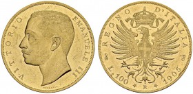 ITALY 
 Vittorio Emanuele III, 1900-1946. 100 Lire 1905 R, Roma. . KM 39; Fr. 22. AU. 32.20 g. 1012 ex.
 Nice UNC