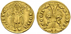 LUXEMBOURG. 
 Jean l'Aveugle, 1310-1346. Florin d'or, 1336-1345, Prague, au type florentin. Don. 814; Weiller Etr. 355; Gamb. III/802. AU. 3.51 g. Tr...