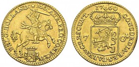 NETHERLANDS. Holland. 
 United provinces, 1581-1795. 7 Gulden 1760. KM 96; Fr. 254. AU. 4.95 g.
 AU