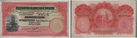 PALESTINE. 
 Palestine Currency Board. 5 Pounds 20th April 1939. Pick 8c. 15.56 g. R
 F-VF