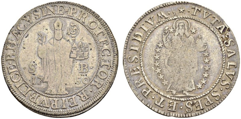 RAGUSA. 
 Republic. Scudo 1750 SB. KM 11. AR. 16.53 g.
 VF