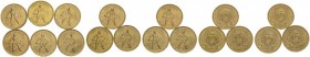 RUSSIA. 
 URSS, 1917-1991. Lot of 6 coins : Chervonets 1975 (2), Chervonets 1976 (3), Chervonets 1979 MMД (1). Total (2). KM 85; Fr. 181. AU. 8.64 & ...
