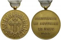 SPAIN. 
 Alfonso Principe de Asturias, 1907-1938. Gold medal of the Prince of Asturias, son of Alfonso XIII of Spain and Victoria Eugenie of Battenbe...