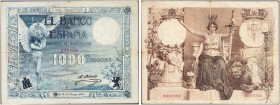 SPAIN. 
 El Banco de España. 1000 Pesetas 10 Mayo 1907. Pick 61. Rare.
 F