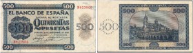 SPAIN. 
 El Banco de España. 500 Pesetas 21 Noviembre 1936. Pick 102.
 F