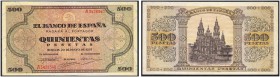 SPAIN. 
 El Banco de España. 500 Pesetas 20 Mayo 1938. Pick 114.
 XF