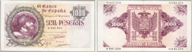 SPAIN. 
 El Banco de España. 1000 Pesetas 21 Octubre 1940. Pick 125.
 VF+