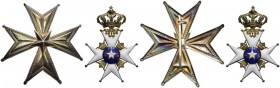 SWEDEN. 
 Carl XVI Gustaf, 1973-. Lot of 2 decorations: Order of the North Star (or Order of the Polar Star, founded by King Frederick I on April 28,...