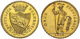 Bern. 
 Double Doublon 1796. HMZ 2-211f; Fr. 186. AU. 15.27 g.
 UNC