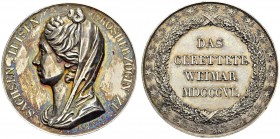 Genève / Genf. 
 Médaille gravée par Antoine Bovy. Médaille en argent 1825. Grande-Duchesse Louise de Saxe. Merseburger 4029; Frede 42. AR. 33.61 g....