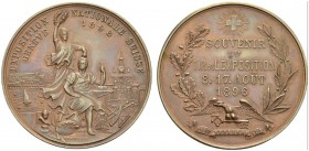 Genève / Genf. 
 Médaille gravée par Hugues Bovy. Médaille en cuivre 1896. Souvenir du tir de l'exposition. CU. 24.02 g.
 SUP