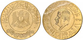 SYRIA. 
 Hafez al-Assad, 1971-2000. 5 Pounds 1978. Paris. KM X2. AU. 40.00 g. 5000.
 UNC
 In original sealed mint plastic.