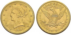 USA. 
 10 Dollars 1901 S, San Francisco. KM 102; Fr. 160. AU. 16.72 g.
 Nice UNC