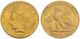 USA. 
 10 Dollars 1932, Philadelphia. KM 130; Fr. 166. AU. 16.71 g.
 PCGS MS 65