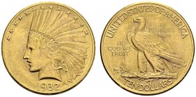 USA. 
 10 Dollars 1932, Philadelphia. KM 130; Fr. 166. AU. 16.75 g.
 Nice UNC