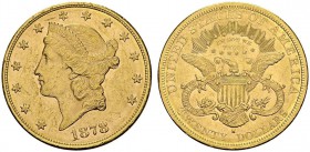 USA. 
 20 Dollars 1878 S, San Francisco. KM 74.3; Fr. 178. AU. 33.43 g.
 UNC