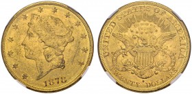 USA. 
 20 Dollars 1878 S, San Francisco. KM 74.3; Fr. 178. AU. 33.44 g.
 NGC MS 61