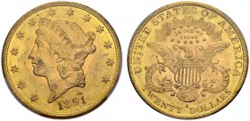 USA. 
 20 Dollars 1891 S, San Francisco. KM 74.3; Fr. 178. AU. 33.44 g.
 PCGS MS 63