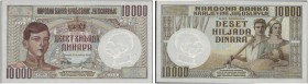 YUGOSLAVIA. 
 National Bank of Yugoslavia. 10'000 Dinara 06 september 1936. Pick 34. RR
 UNC
