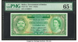 Belize Government of Belize 1 Dollar 1.1.1976 Pick 33c PMG Gem Uncirculated 65 EPQ. 

HID09801242017