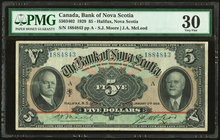 Canada Halifax, NS- Bank of Nova Scotia $5 2.1.1929 Ch.# 550-34-02 PMG Very Fine 30. 

HID09801242017
