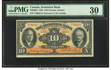Canada Toronto, ON- Dominion Bank $10 2.1.1935 Ch.# 220-26-04 PMG Very Fine 30. 

HID09801242017