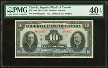Canada Imperial Bank of Canada $10 3.1.1939 Ch.# 375-24-04 PMG Extremely Fine 40 EPQ. 

HID09801242017