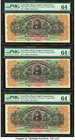 Costa Rica Banco Anglo Costarricense 5 Colones ND (1903-17) Pick S122r Three Remainder Examples PMG Choice Uncirculated 64 (2); Choice Uncirculated 64...