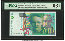 France Banque de France 500 Francs 1994-95 Pick 160a PMG Gem Uncirculated 66 EPQ. 

HID09801242017