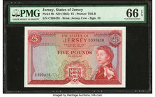 Jersey States of Jersey 5 Pound ND (1963) Pick 9b PMG Gem Uncirculated 66 EPQ. 

HID09801242017