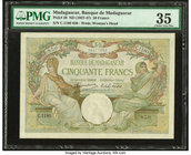 Madagascar Banque de Madagascar 50 Francs ND (1937-47) Pick 38 PMG Choice Very Fine 35. 

HID09801242017