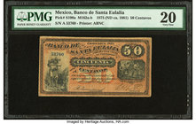 Mexico Banco de Santa Eulalia 50 Centavos 1875 Pick S190a M162a-b PMG Very Fine 20. 

HID09801242017