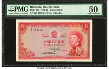 Rhodesia Reserve Bank of Rhodesia 1 Pound 7.9.1964 Pick 25a PMG About Uncirculated 50. 

HID09801242017
